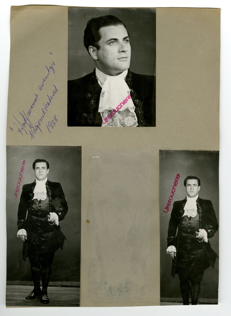 Rollebilde av Idar Trana, i rollen som Schlemihl. Fra oppsettningen av Hoffmanns eventyr, ved Nasjonalteateret i 1938.