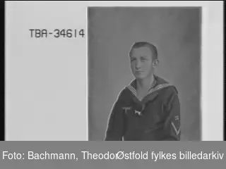 Portrett av tysk soldat i uniform., marinen. Hans Welsch.