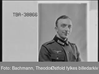 Portrett av tysk soldat i uniform, Hans Vickels.