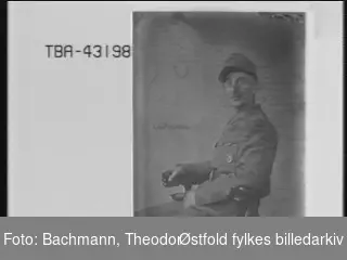 Portrett av tysk soldat i uniform,  Anton Wismarski. ( Notert som Wismesoski i protokoll)