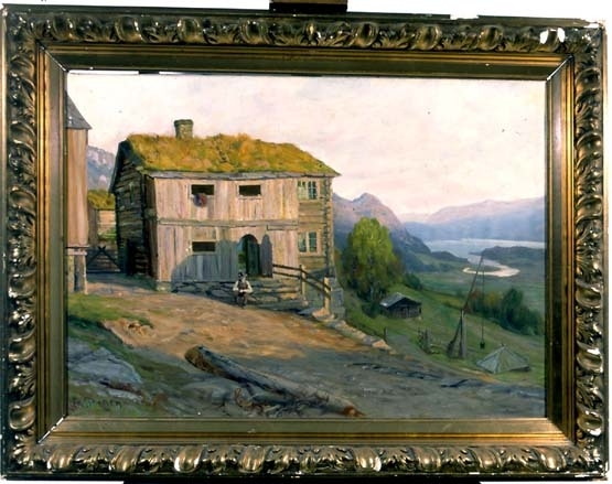 Gammelt hus i Ringebu [Maleri]