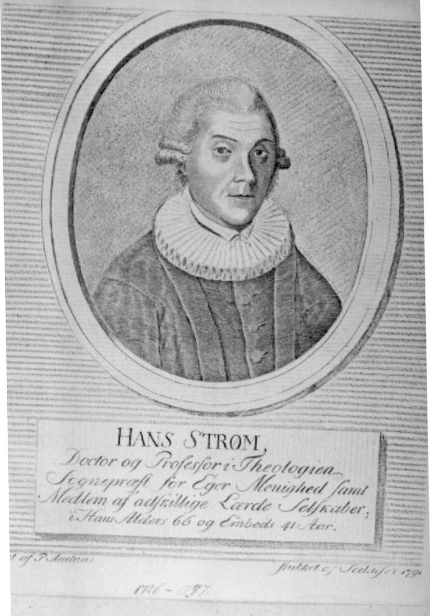 Portrett av doktor og professor Hans Strøm.