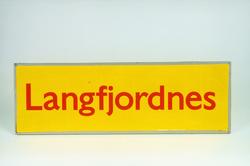postmuseet, gjenstander, skilt, stedskilt, stedsnavn, Langfj