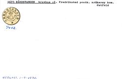 Stempelkatalog, 1673 Bårdstangen, Fredrtikstad, Kråkerøy, Øs