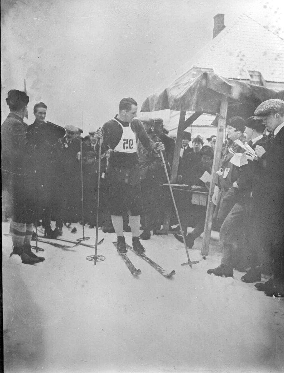Hovedlandsrennet på Lillehammer 1927. Langrenn. Tullin Thams.
