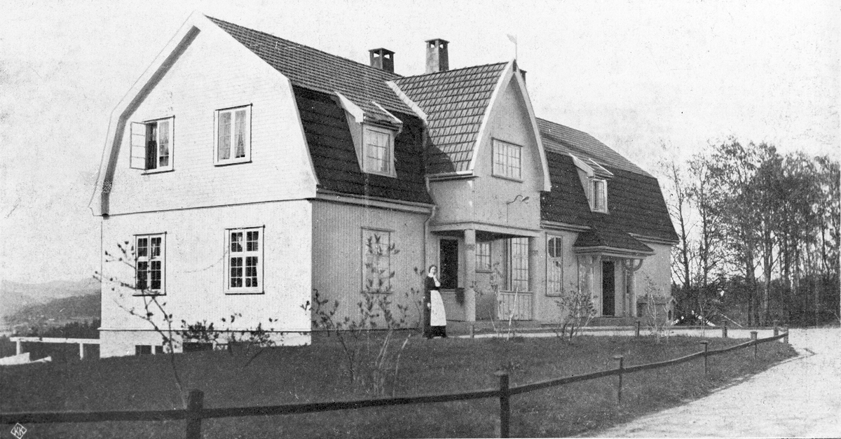 Økonomi bygn.på Emma Hjort Bygget 1909, arkitekt I.O.Hjorth  fra 5 års-  meld. 1910-15 