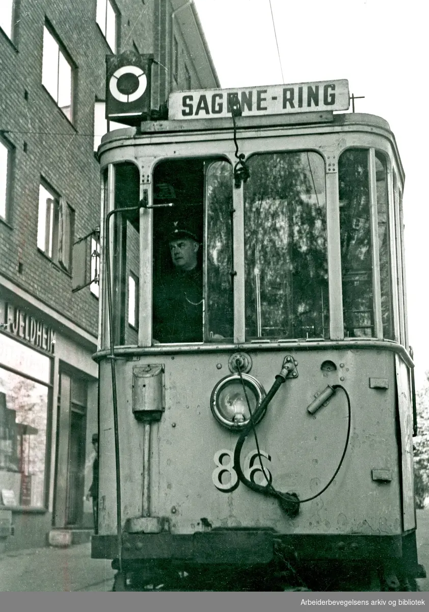 Sagene ring, med rutenummer O, i Dannevigsveien 17,.1950-tallet