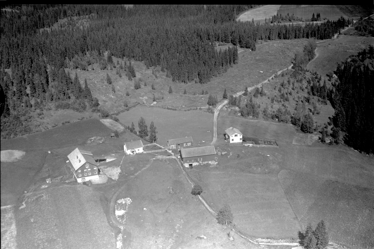 Flyfoto av Halset gard, Næroset, Ringsaker.