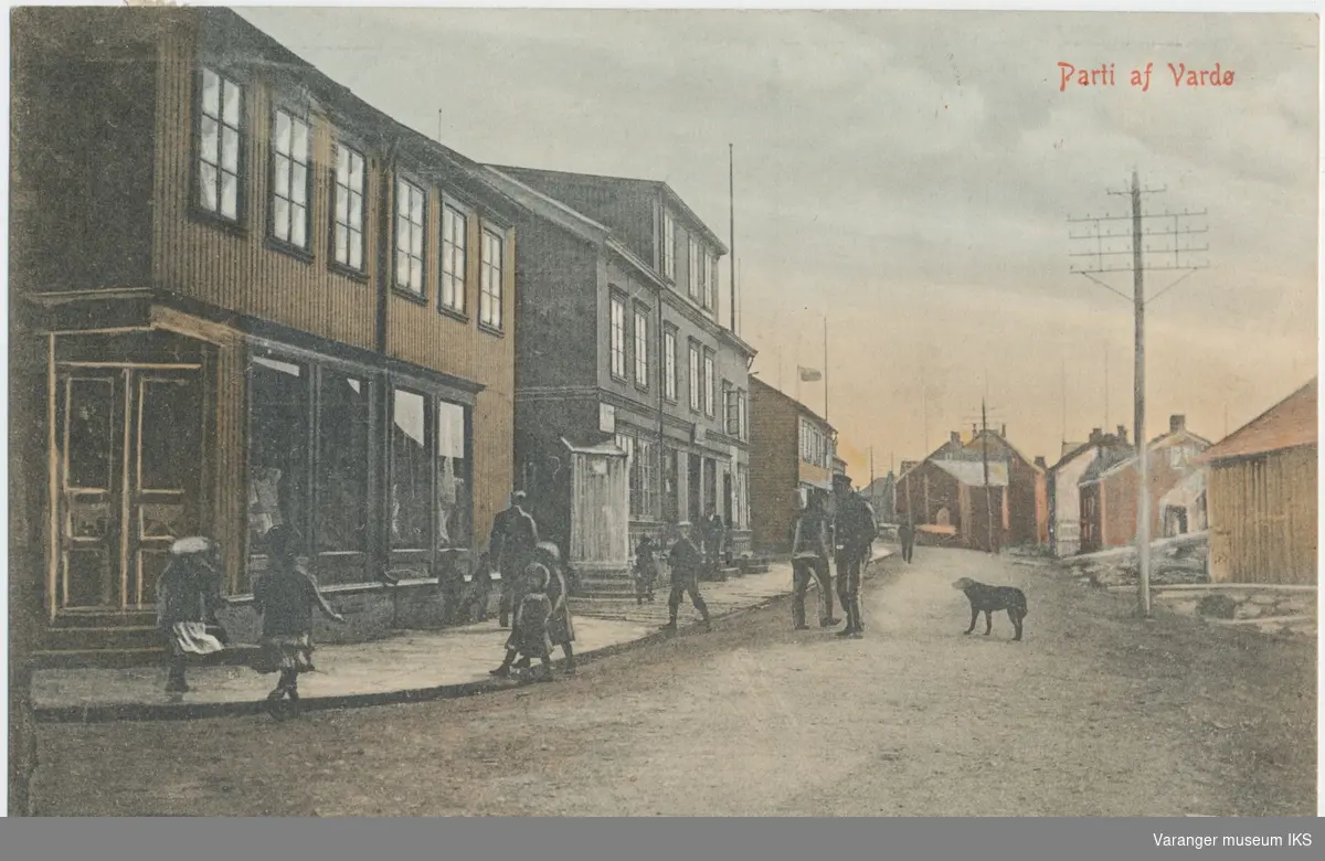 Postkort, Strandgata sett mot sør, ca. 1910