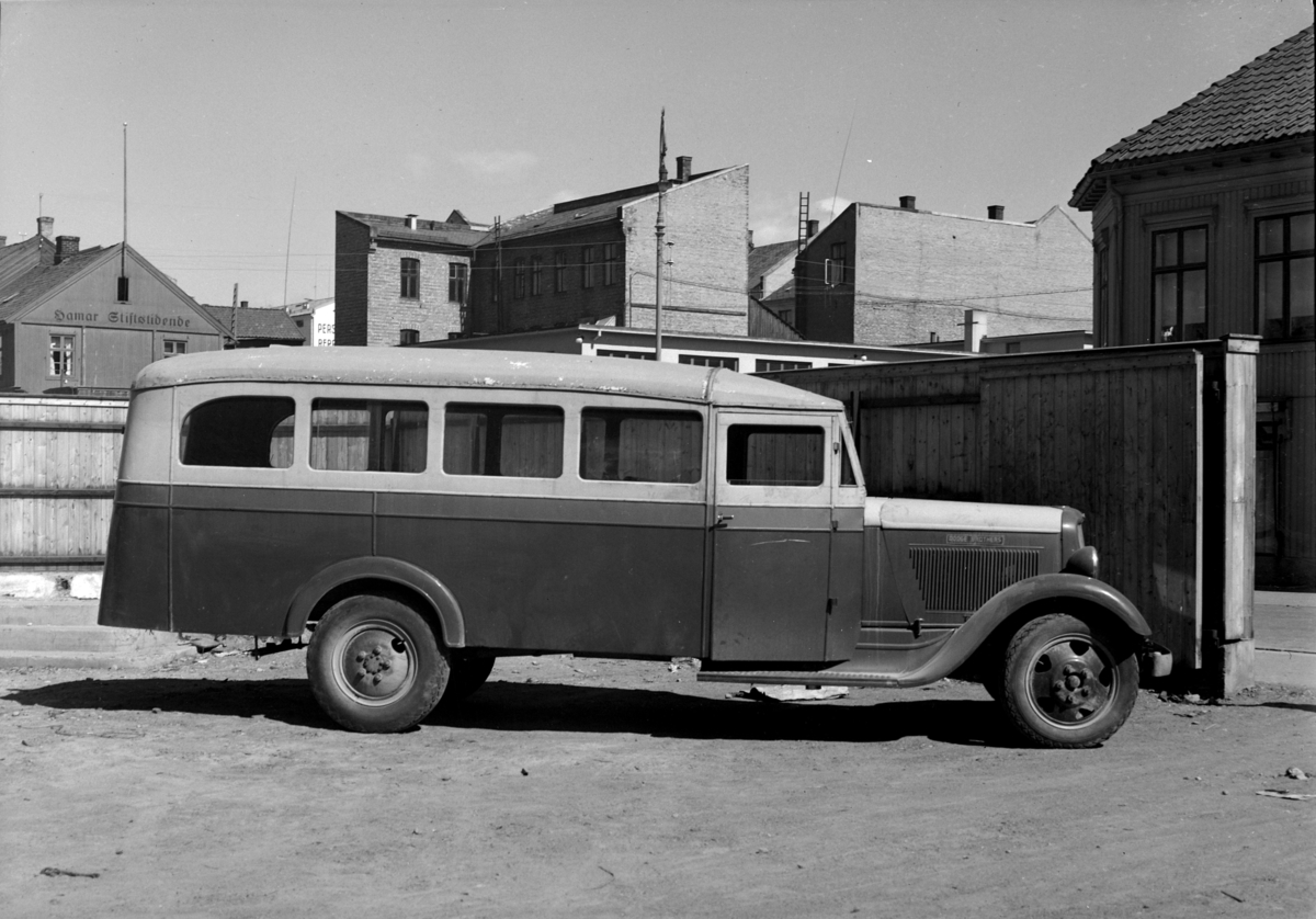 OPLANDSKE AUTO, BUSS,  HAMAR. Rutebil, Dodge 1933-35