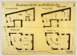 Vaaningshus, tomt ved Keiser Wilhelms gade [Arbeidstegning]