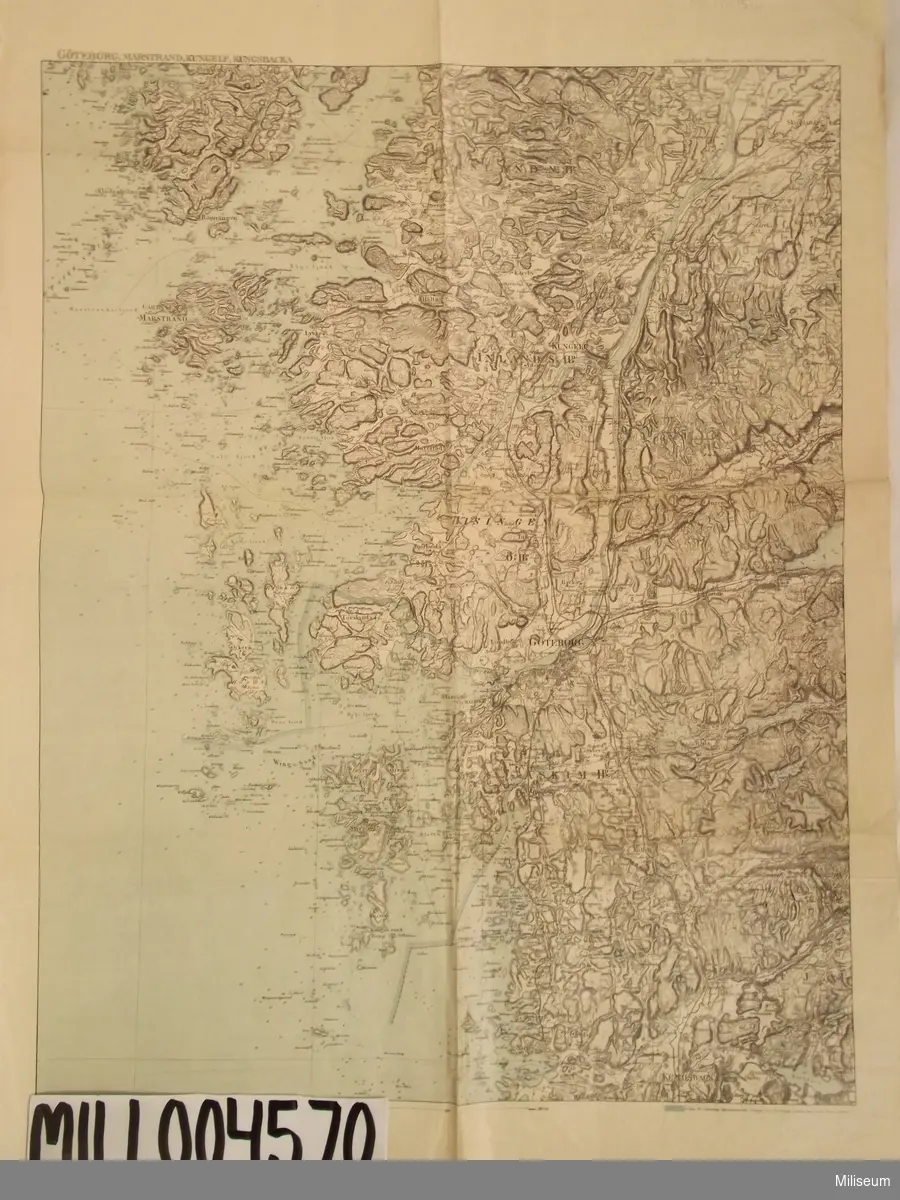 Karta, Särtryck Göteborg, Marstrand, Kungelf, Kungsbacka.