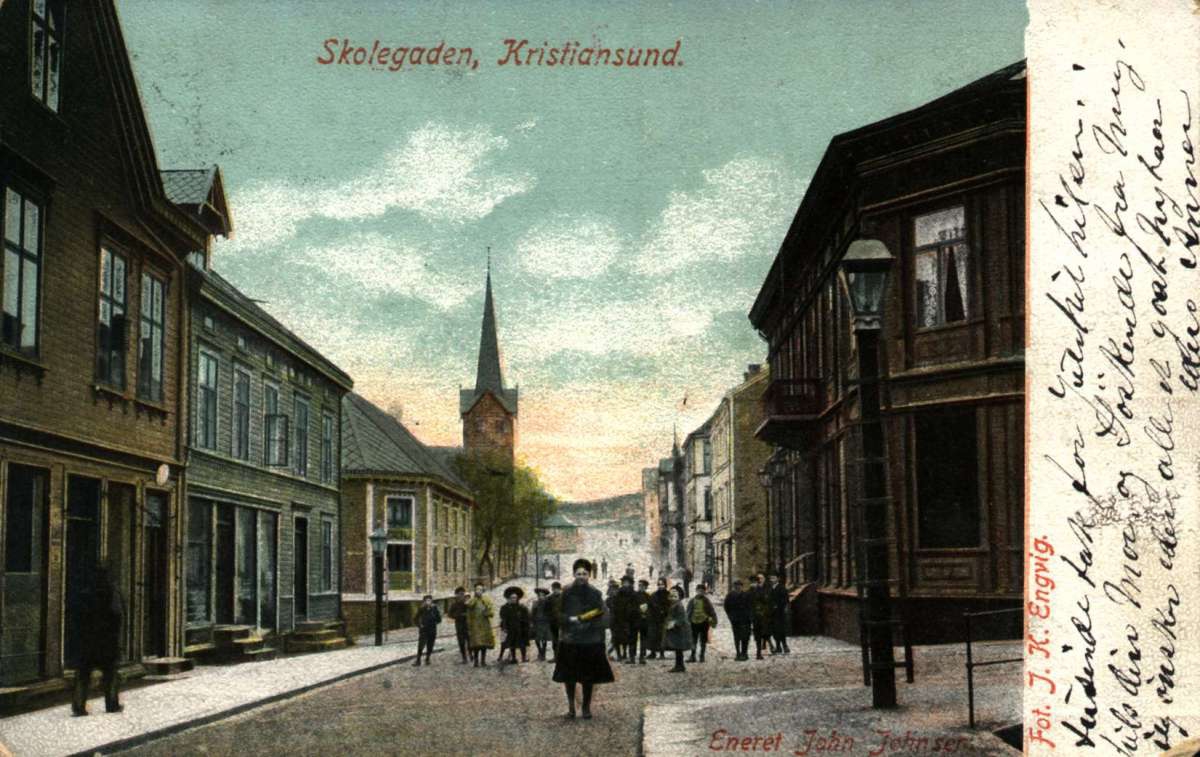 Postkort, nyttårshilsen. Kristiansund, Møre og Romsdal.