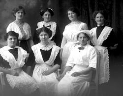 Gruppeportrett, det kvinnelige personalet fra Hotel Westmins