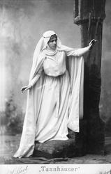 Avfotografering, utkledd kvinne, en scene fra "Tannhäuser". 