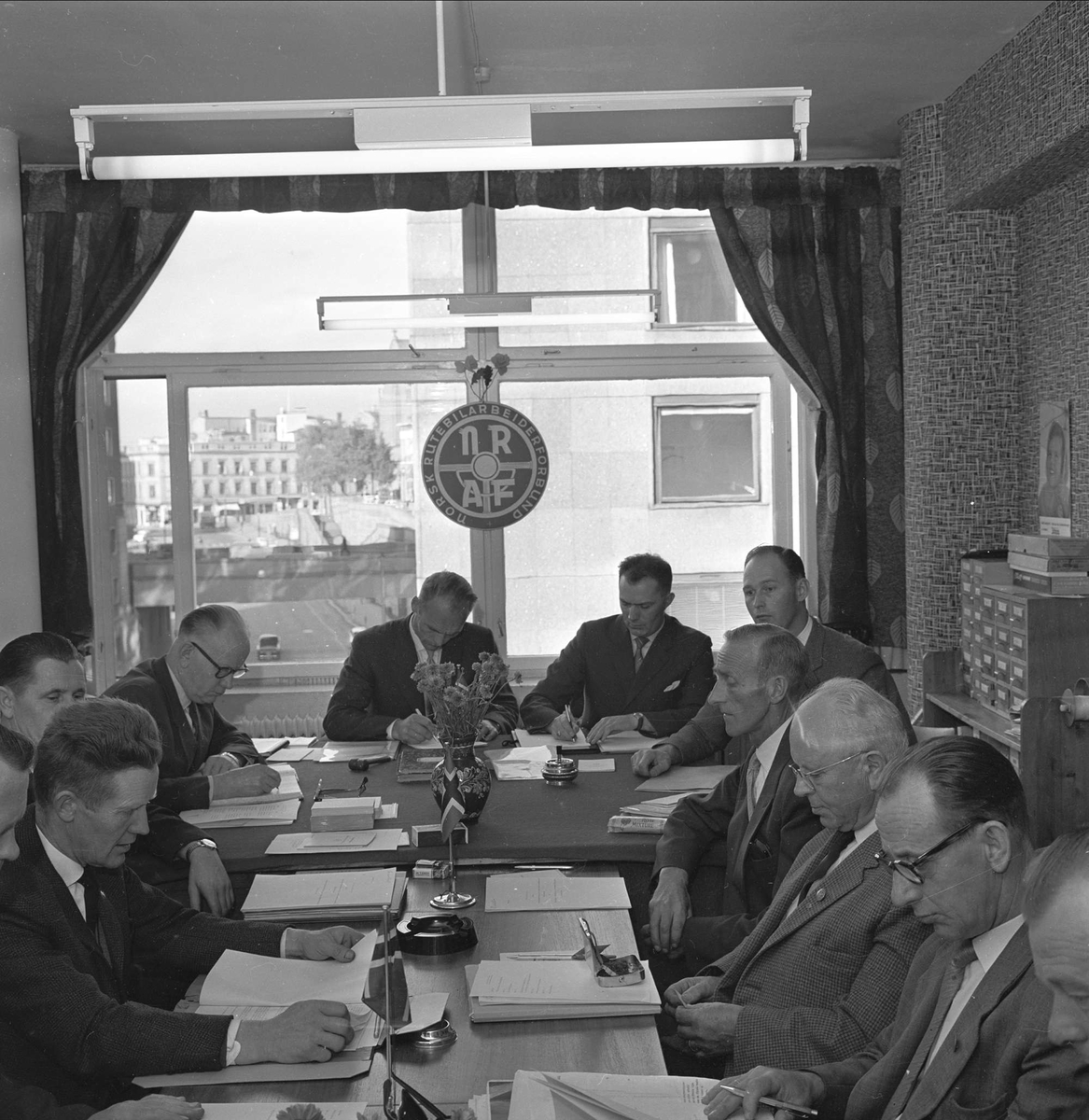 Norsk Rutebilarbeiderforbund, møte, Oslo, 27.09.1962.