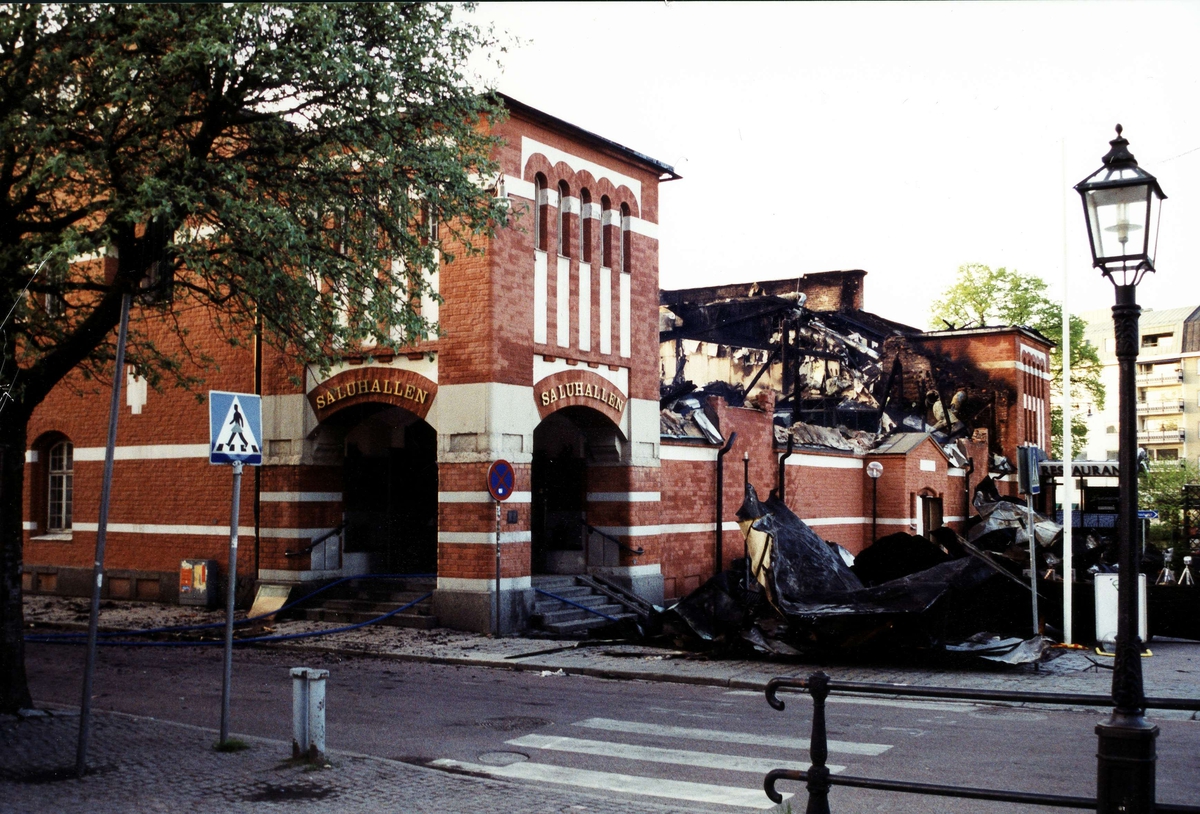 Saluhallen efter branden, Uppsala 2002