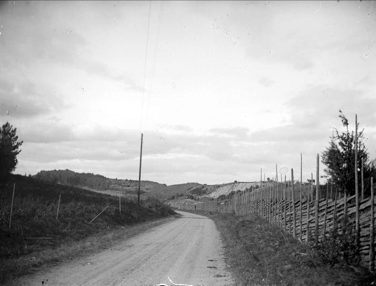 Väg nära Vånsjöbro, Härnevi socken, Uppland september 1917