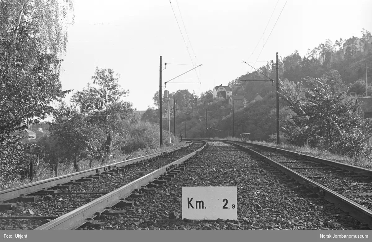 Hovedbanen : linjeføring km 2,9