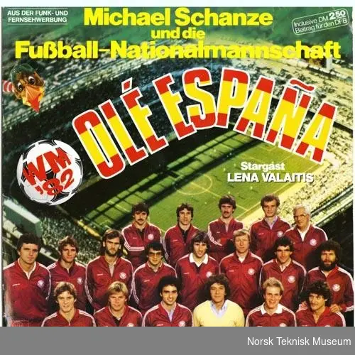 LP-plate med tyske VM-laget i fotball 1982