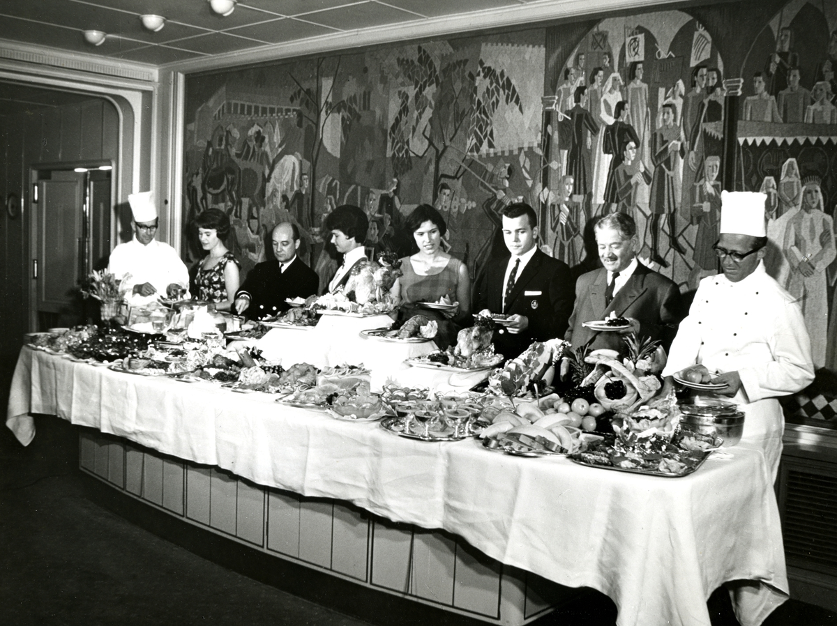 Restaurant ombord i  M/S Bergensfjord (b.1956)