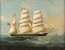 Bark 'Kvik', Fredrikstad [Oljemaleri]