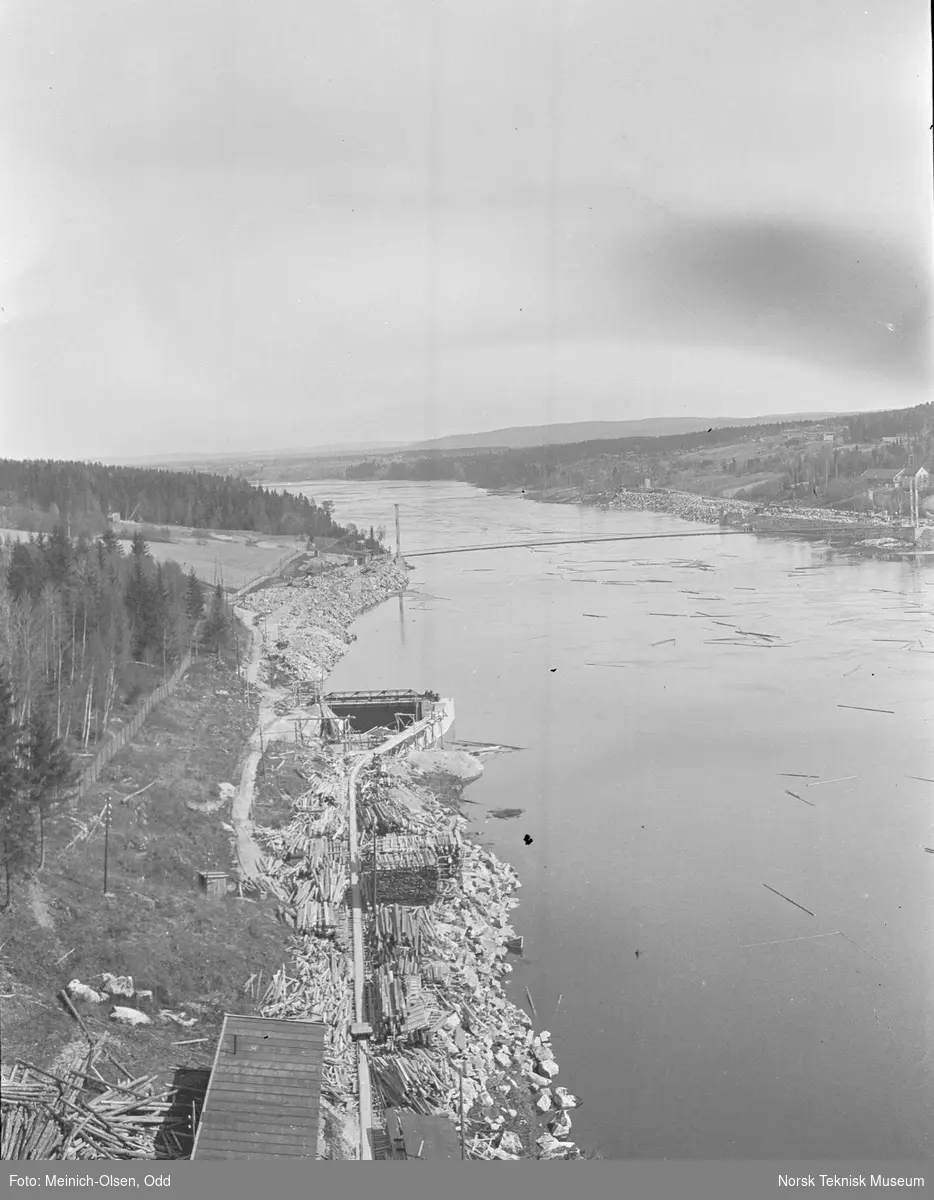 Fra utbyggingen av Rånåsfoss kraftanlegg, 1918-19