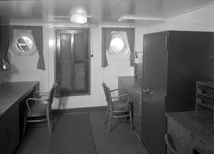 Interiör från fartyg 111 M/S Islas Malvinas, kontor