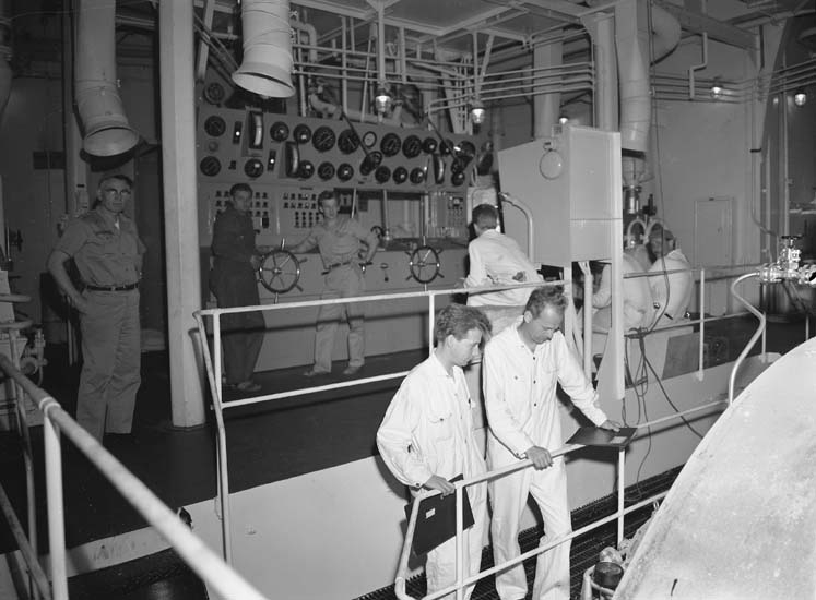 Maskinrummet på fartyg nr. 203 T/T Burl S. Watson.