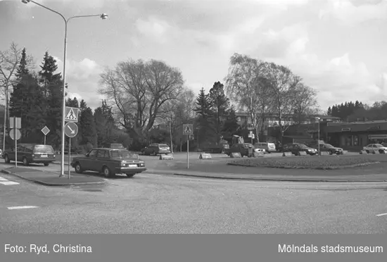 Före detta Solängs plantskola (150 arter), nu plantering i Kållered centrum 1991.