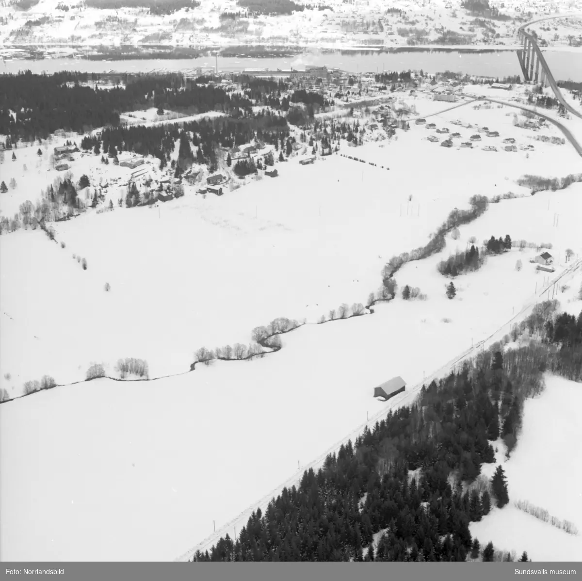Flygfoton över Johannedal, fotograferat för Thurfjells Arkitektkontor.