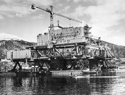 Bygging av TCP2 i Åndalsnes 
Bilde fra montering av dekksra