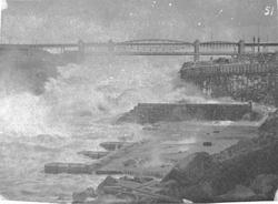 Hafslunds kraftanlegg i Skjeberg ved Glomma, ca, 1898,  bygg