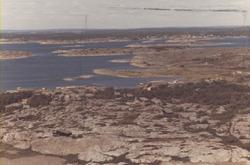 Oversiktsbilde av Rognhavn,  Herføl på Hvaler, juli 1967. Sk