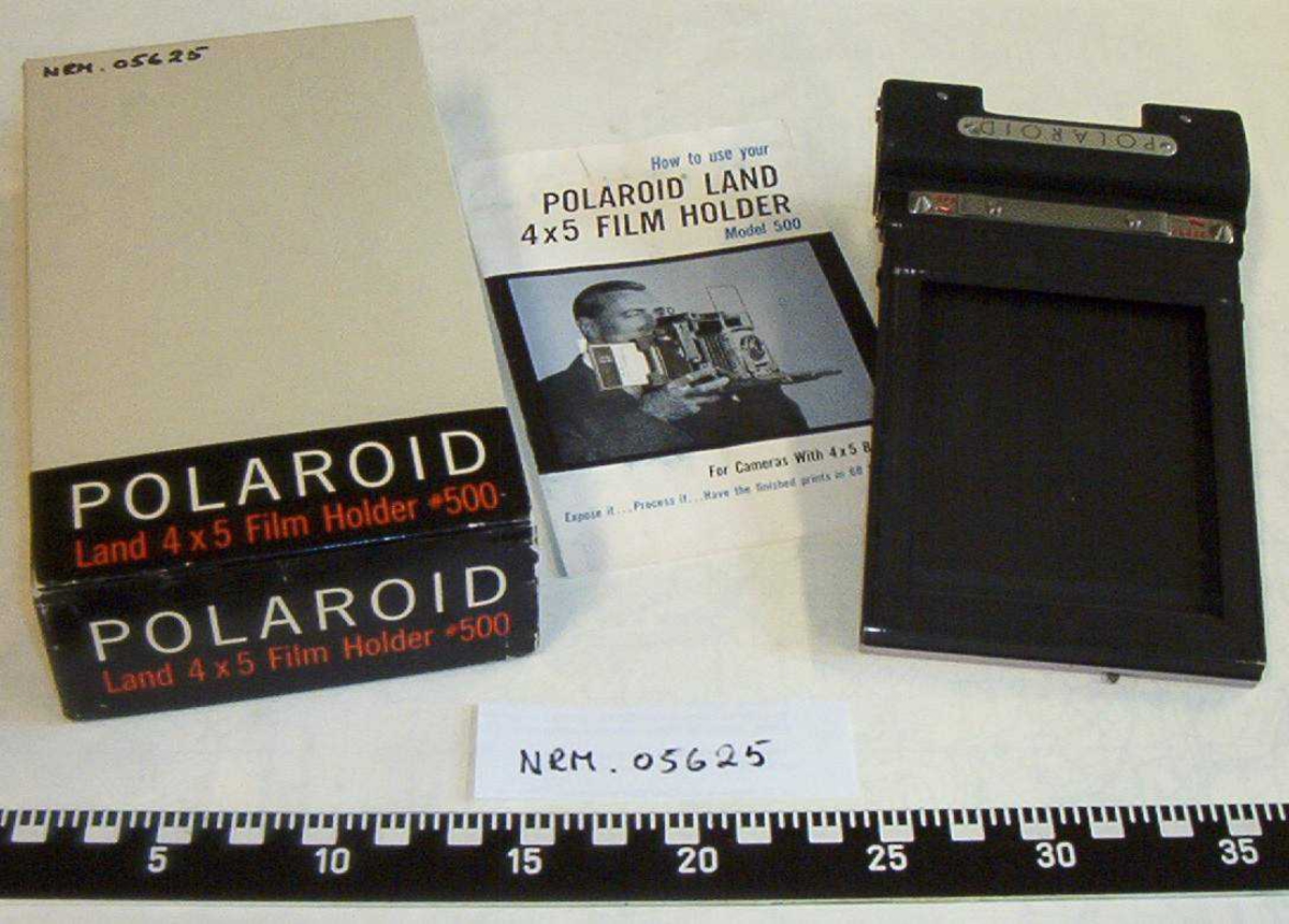 Polaroid Land 4x5 Film Holder #500.
Ligger i oroginal eske med bruksanvisning.
