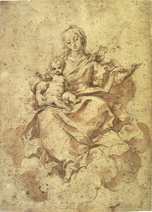 Maria med Jesusbarnet [Tegning]