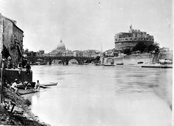 Roma, Tibern, St. Angelo-borgen, Italia,
