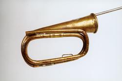 postmuseet, gjenstander, posthorn, trompettype, mangler munn