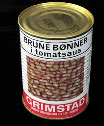 Hermetikkboks brune bønner