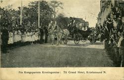 Fra Kroningsreisen i 1906..Til Grand Hotel i Kristiansund.