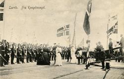 Fra Kroningsreisen i 1906..Fra kongebesøket i Larvik.