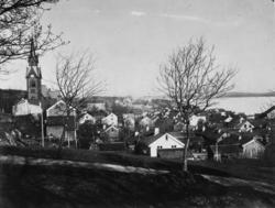 Molde by i panorama sett fra Vest..Bildet tatt fra øverst i 