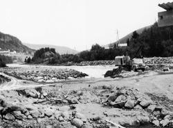 Oslo Lysverker. Kraftutbygginga. Graving av avløpskanal dam 