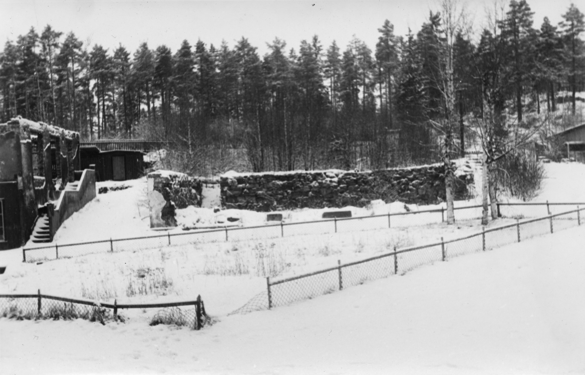 Ruinene av Pedersenbygget/Skaugs Minde, Leiret. Elverum