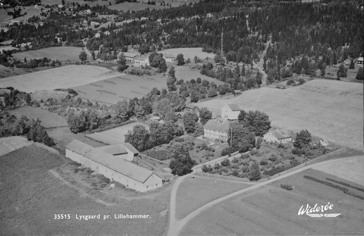 Flyfoto, Lillehammer, Lysgaard mot nordøst.