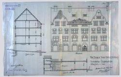 Hr. Bager John Walderhaugs nybygning i Toldbodgaden. [Fasade