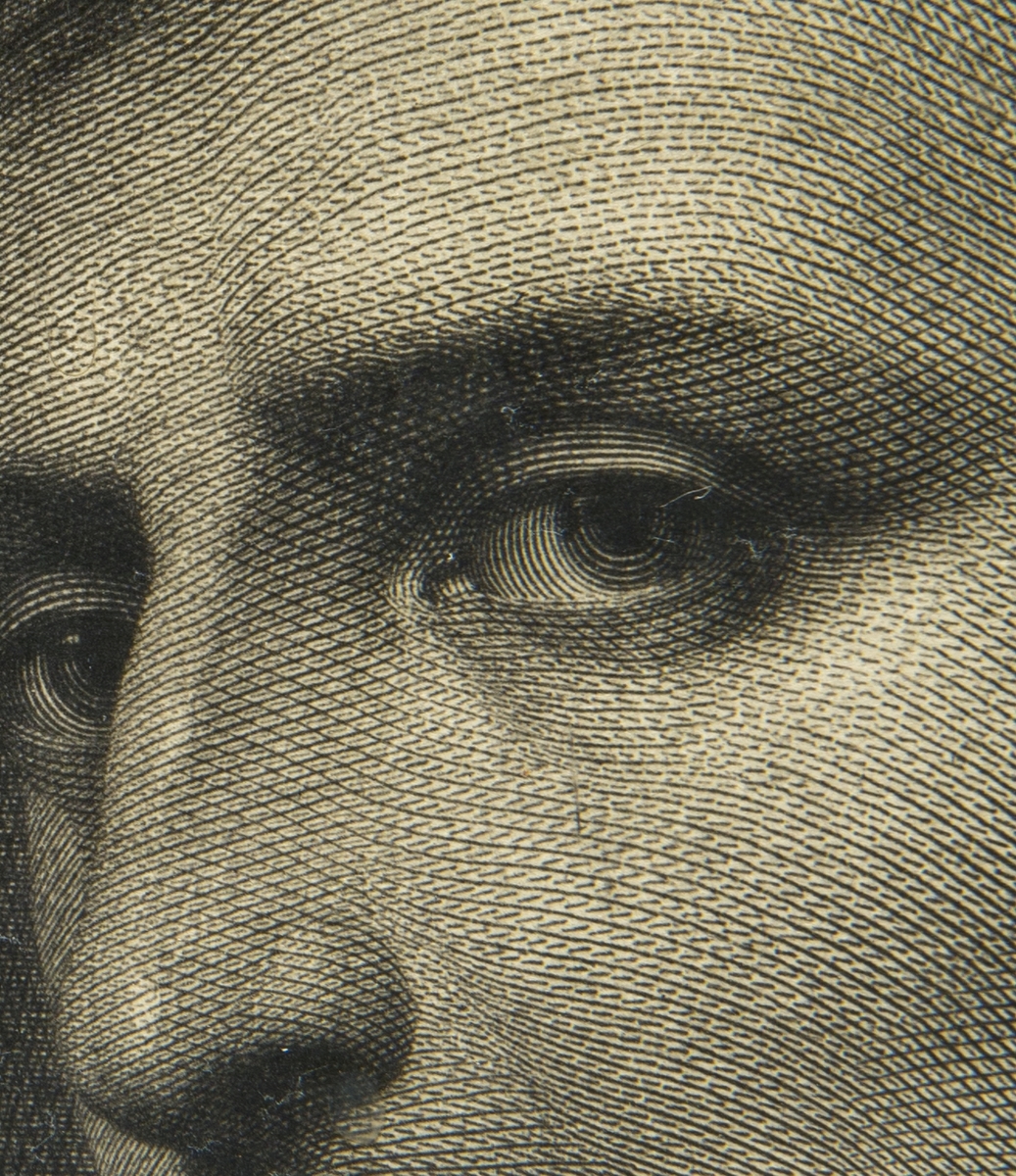 Napoleon i uniform med ordener, halvfigur, venstrevendt.