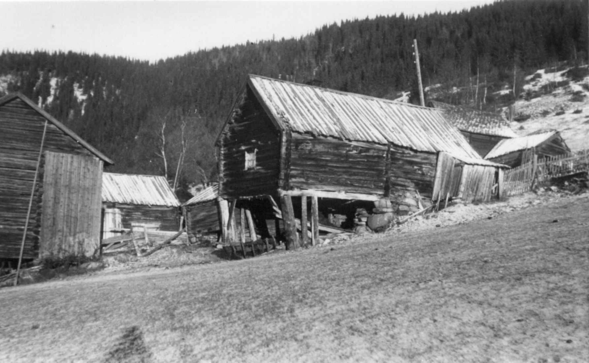 Hauge Øvre, Vestre Slidre, Oppland. Fjøs.
Foto: Leif Løchen, 1947.