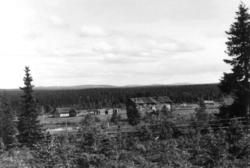 Oversiktsbilde med bolig og uthus, Alakyrö gård ved Pallas 1