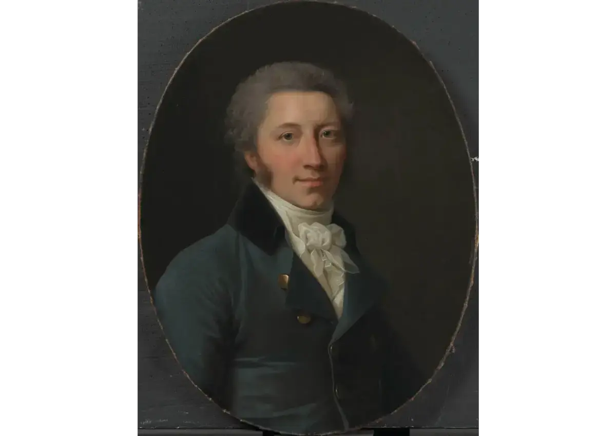Portrett av kjøpmann David Chrystie, malt av Jens Juel i 1801. Maleriet er olje på lerret og fanger Chrystie i et stilfullt og uttrykksfullt portrett.